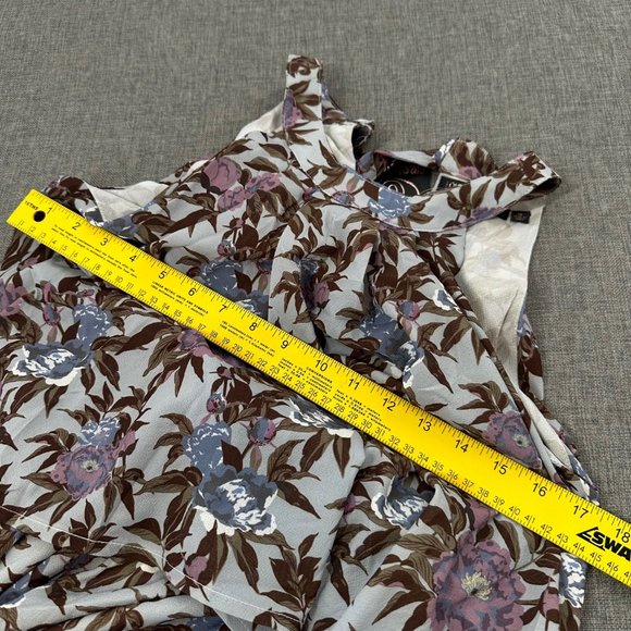 Love @ First Sight Floral Romper Medium Brand New Sleeveless Flowy Pleated Top P - Picture 9 of 15